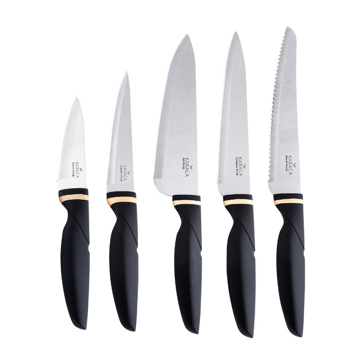 KARACA PROOFCUT 6-PIECE KNIFE SET, BLACK