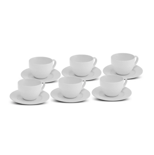 KARACA LISA 6-PERSON 90 ML COFFEE CUP SET, WHITE