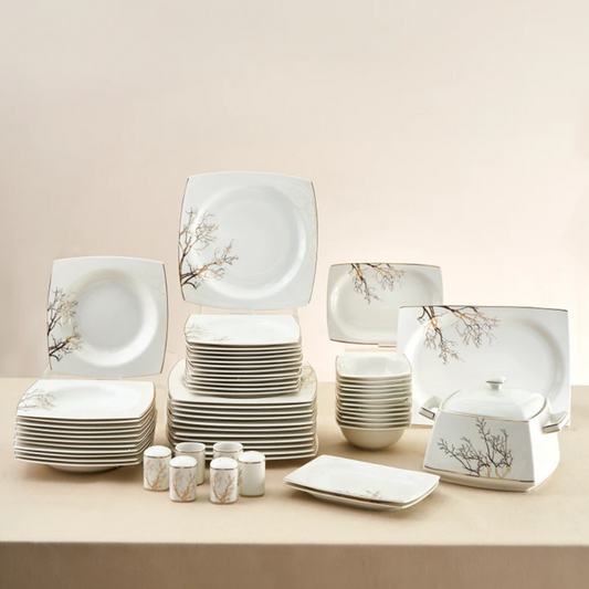 KARACA AUTUMN 60-PIECE 12-PERSON SQUARE DINNER SET