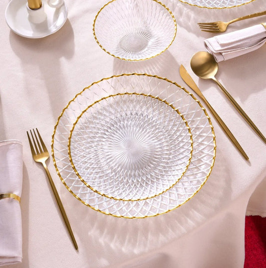 KARACA ZELAZO GOLD RIM 18-PIECE 6-PERSON DINNER SET