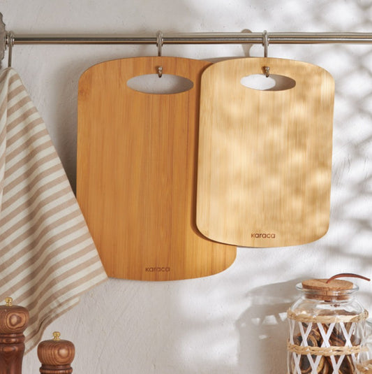 KARACA DEFNE 2-PIECE BAMBOO CUTTING BOARD SET