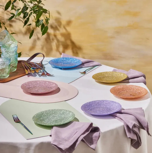 KARACA COTTON COLORED SILVERY DESSERT SET 6 PIECES