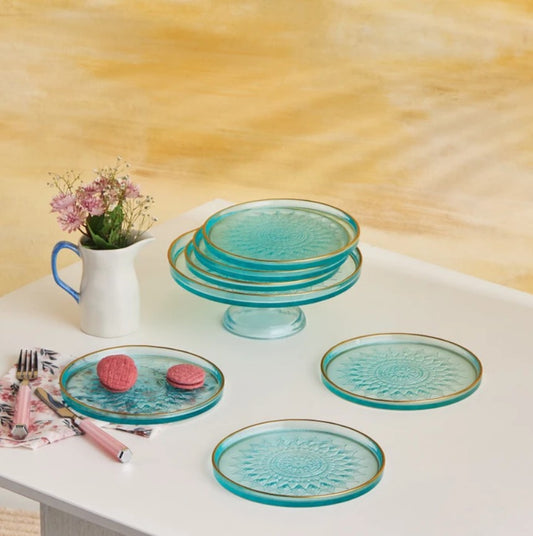 KARACA TED 7-PIECE GLASS CAKE SET