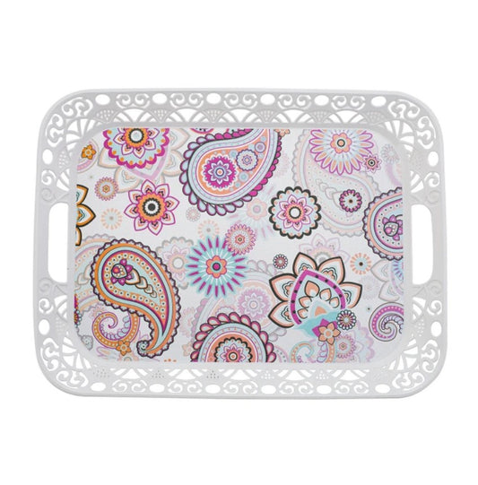 KARACA BLOOMY MELAMINE RECTANGULAR TRAY
