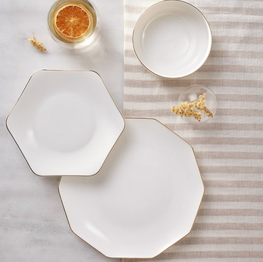 KARACA STREAM BONE LINDA 18-PIECE 6-PERSON DINNER SET