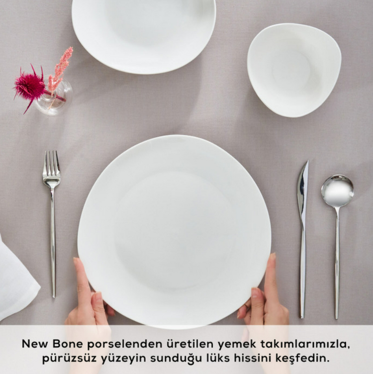 KARACA STREAM BONE RUBICON 18-PIECE 6-PERSON DINNER SET