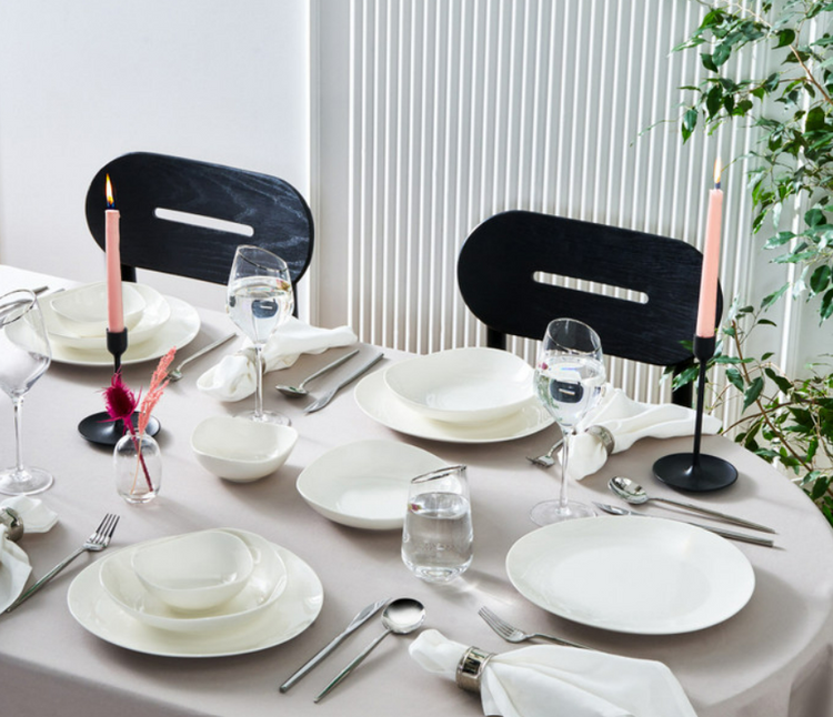 KARACA STREAM BONE RUBICON 18-PIECE 6-PERSON DINNER SET