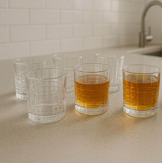 KARACA LUMINARY 6-PIECE GLASS WATER TUMBLER SET