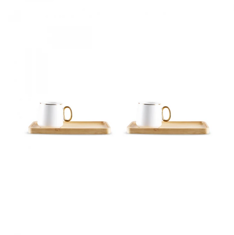 KARACA ADA BAMBOO BASED 2-PERSON COFFEE CUP SET 90 ML