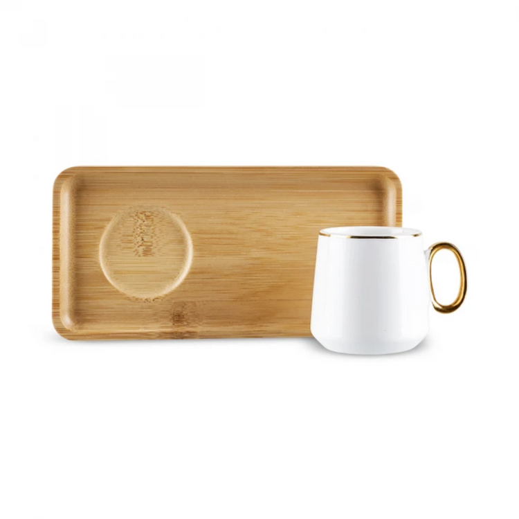 KARACA ADA BAMBOO BASED 2-PERSON COFFEE CUP SET 90 ML
