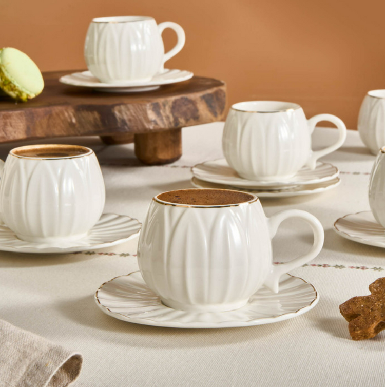 KARACA EYLÜL 6-PERSON COFFEE CUP SET