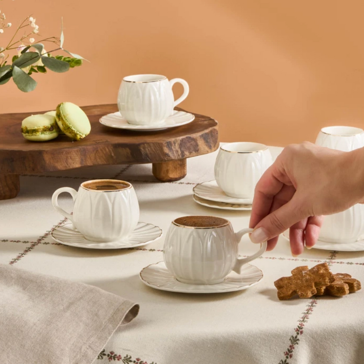 KARACA EYLÜL 6-PERSON COFFEE CUP SET