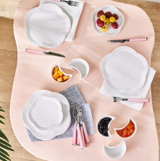 KARACA FOREVER BONE ROLLY 18-PIECE 6-PERSON BREAKFAST SET