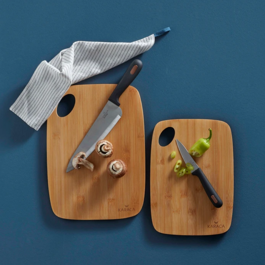 KARACA KARYA 2-PIECE BAMBOO CUTTING BOARD SET