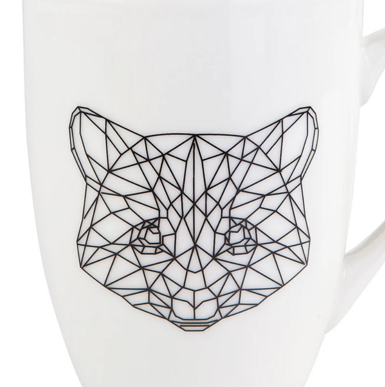 KARACA DRAFT CAT 2-PIECE MUG SET
