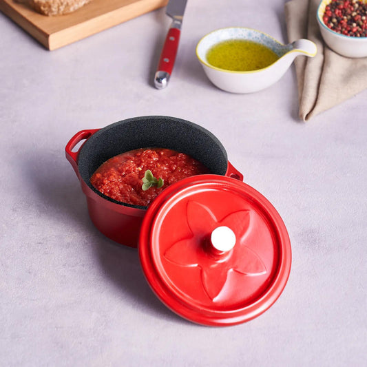 KARACA BIODIAMOND CANDY RED 12 CM CAST IRON POT