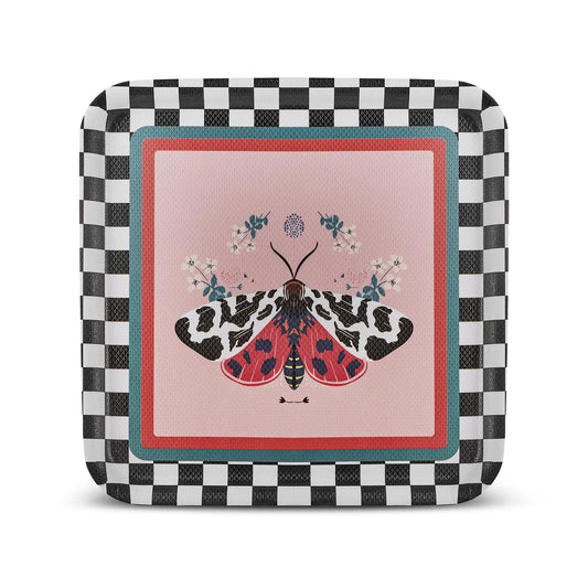 KARACA BUTTERFLY MELAMINE NON-SLIP SQUARE TRAY