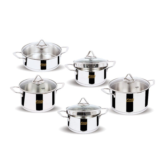 FMS 10 PIECE STRAINED POT SET