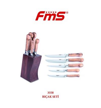 FMS WEDGE KNIFE SET 6 PIECES DARK