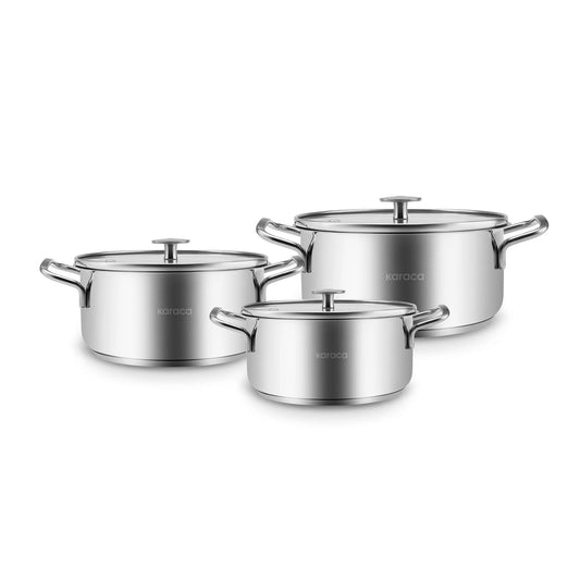 KARACA ALAZ 6-Piece Stainless Steel Medium Pot Set