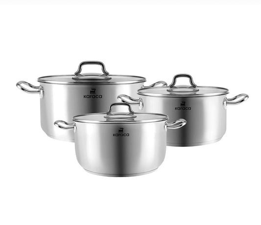 KARACA ELIS 6-Piece X Large Stainless Steel Pot Set