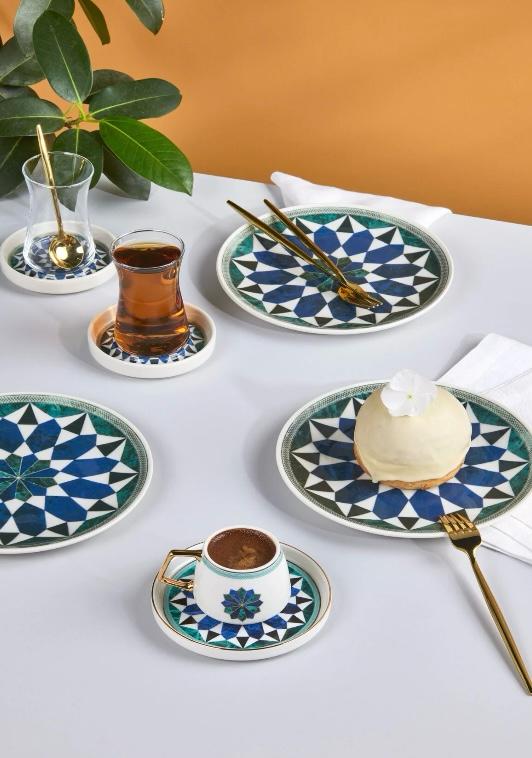 KARACA ROMAN 20 cm 6-Piece Ceramic Dessert Set