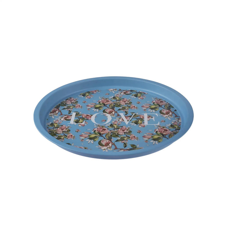 KARACA LOVE 35 CM METAL ROUND TRAY