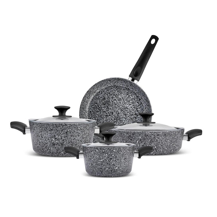 KARACA BIOGRANIT GREY ROCK 7-PIECE COOKWARE SET