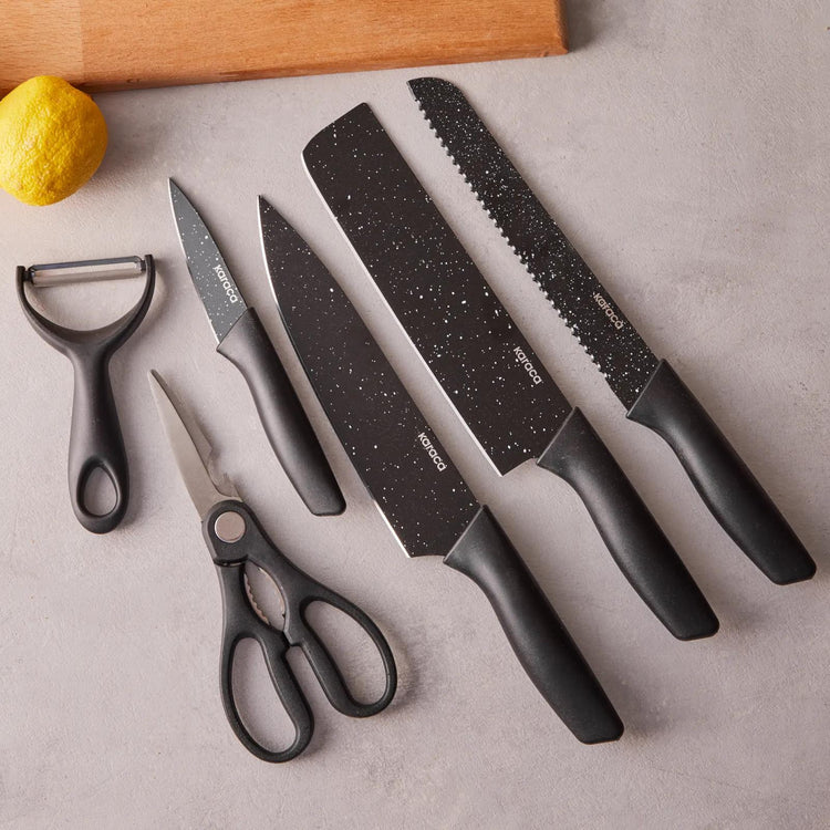 KARACA BLACK STONE 6-PIECE KNIFE SET