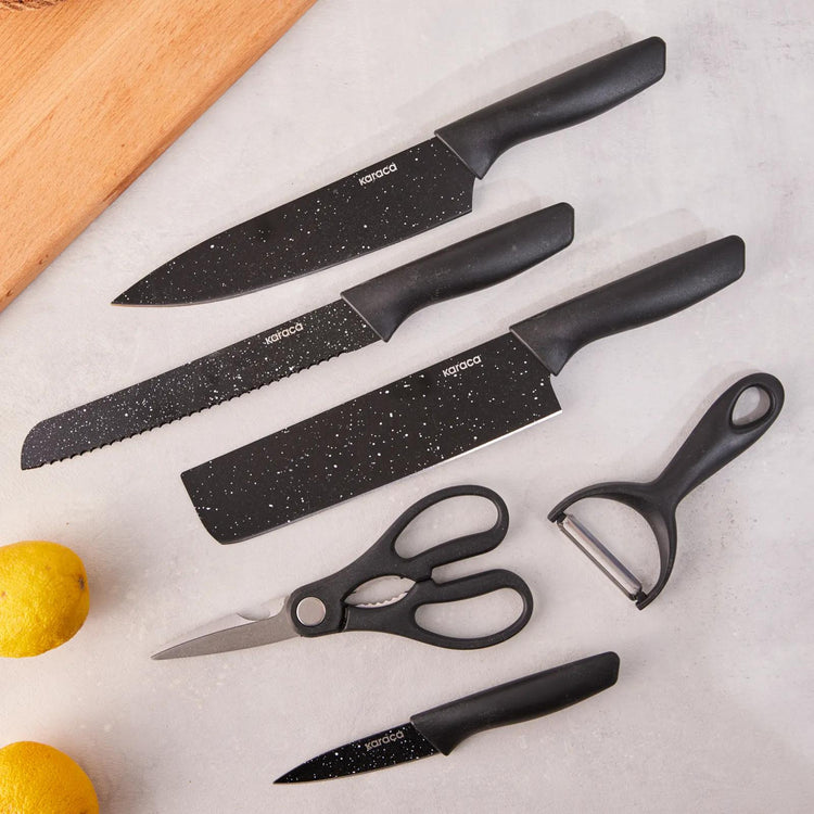 KARACA BLACK STONE 6-PIECE KNIFE SET