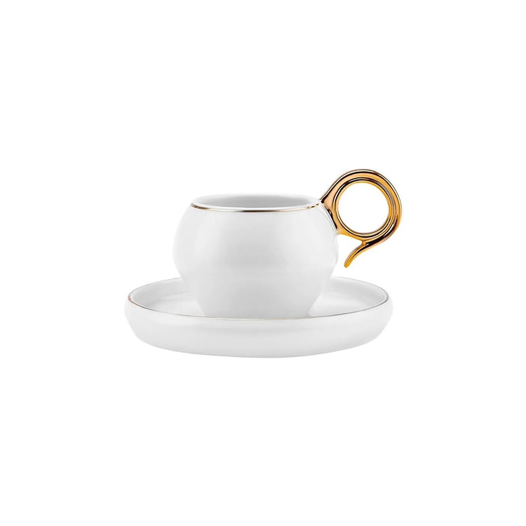 KARACA VENUS GOLD 2-PERSON LARGE-SIZE 135 ML COFFEE CUP SET