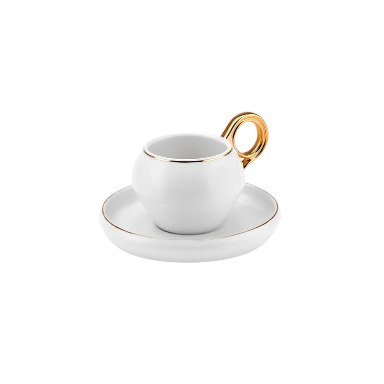 KARACA VENUS GOLD 2-PERSON LARGE-SIZE 135 ML COFFEE CUP SET