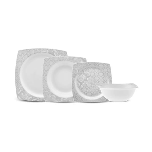 Karaca Bridal 24 Pieces 6 Person Dinnerware Set, Cream