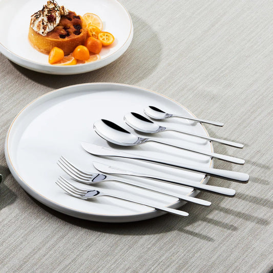 KARACA INFLUX V2 84 PIECE PREMIUM CUTLERY SET, PLATINUM