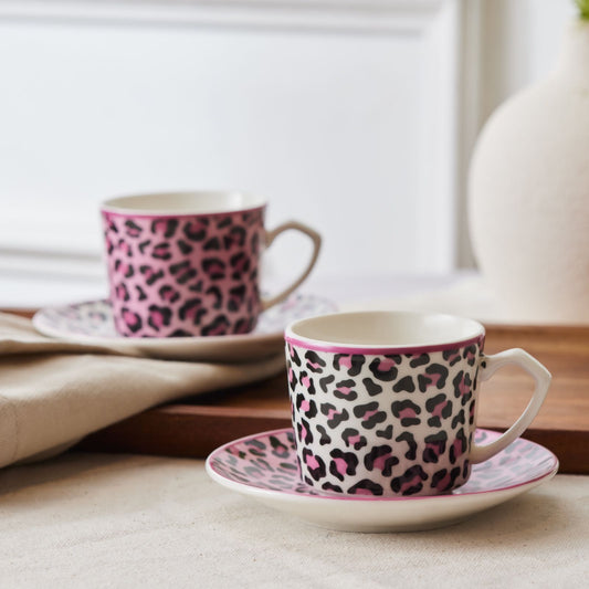 KARACA BRITNEY 2 PERSON 80 ML COFFEE CUP SET, PINK