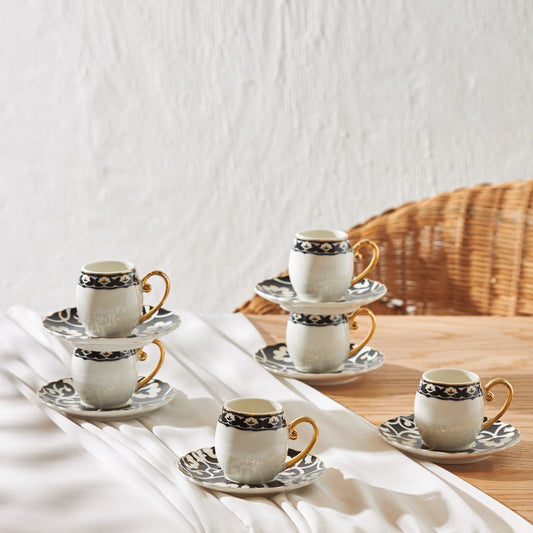 KARACA GEMLIK 6-PERSON 90 ML COFFEE CUP, BLACK