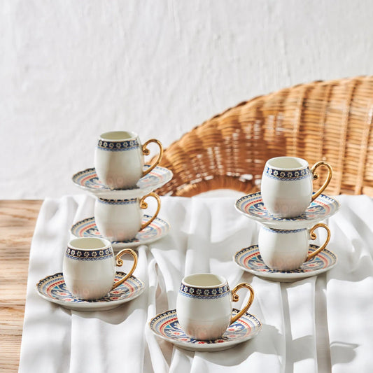 KARACA SOGUT 6-PERSON 90 ML CUP, MULTICOLOR