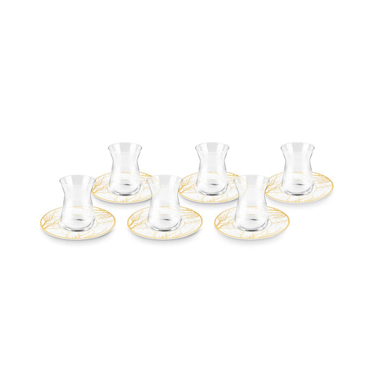 KARACA AUTUMN 6-PERSON 12-PIECE TEA SET, WHITE