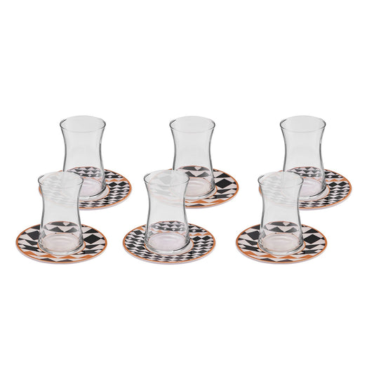 KARACA ENZO 6-PERSON 12-PIECE TEA SET, MULTICOLOR