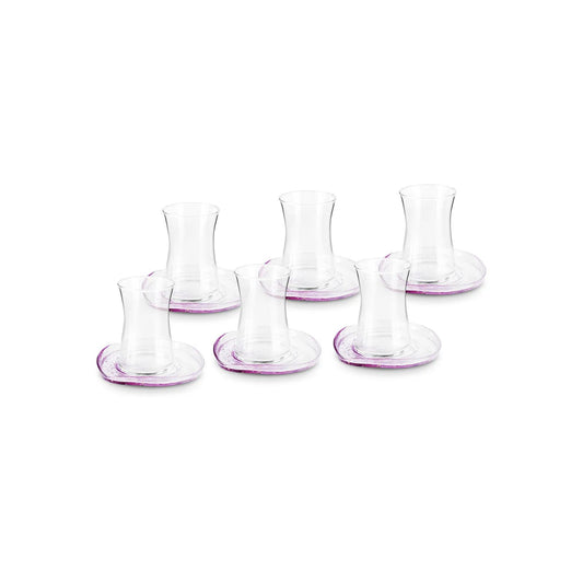 KARACA PETUNYA 6-PERSON 12-PIECE TEA SET, PURPLE