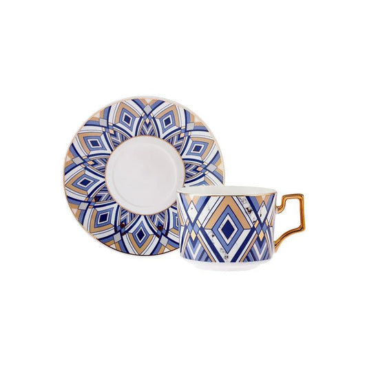 KARACA BERGAMA 2-PERSON 230 ML TEA CUP, BLUE