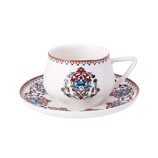 KARACA NAKKAŞ 4 PERSON TEA SET, MULTICOLOR