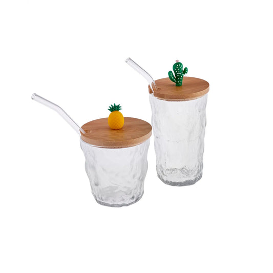 KARACA GLACIER 2-PIECE TUMBLER WITH STRAW GLASS