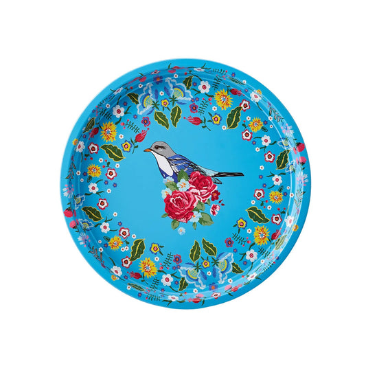 KARACA FLORES 35 CM TRAY, BLUE