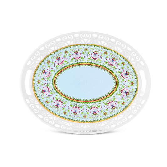 APRICOT NINA OVAL TRAY, MULTICOLOR