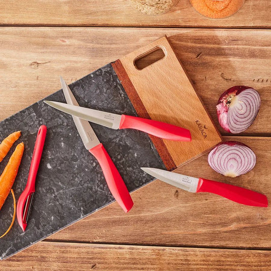 KARACA RED PEEL 4-PIECE KNIFE SET