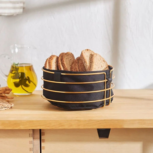 KARACA LUCY GOLD BREAD BASKET, GOLD